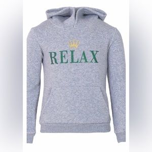 Lola and The Boys grey Relax “Rolex” hoodie. Girls size 14, very good cond